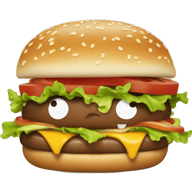 doumbé boxeur mange un burger emoji