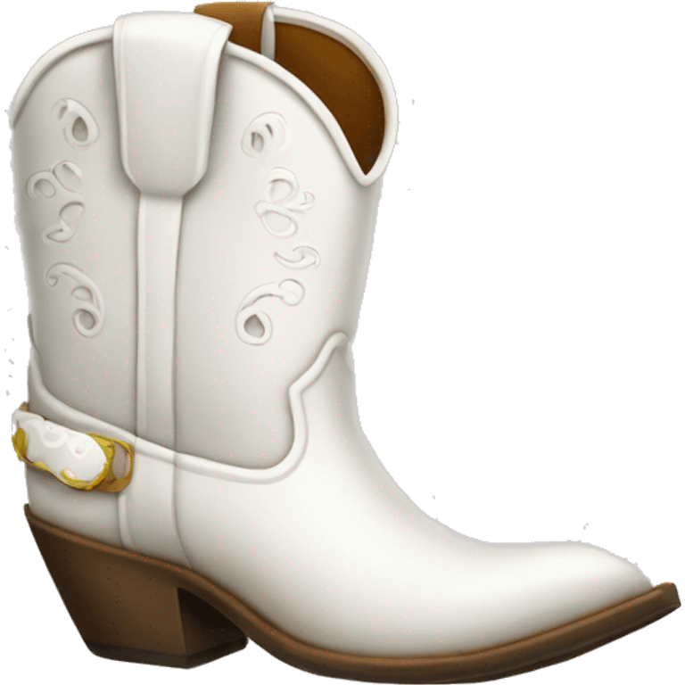 white cowgirl boot emoji