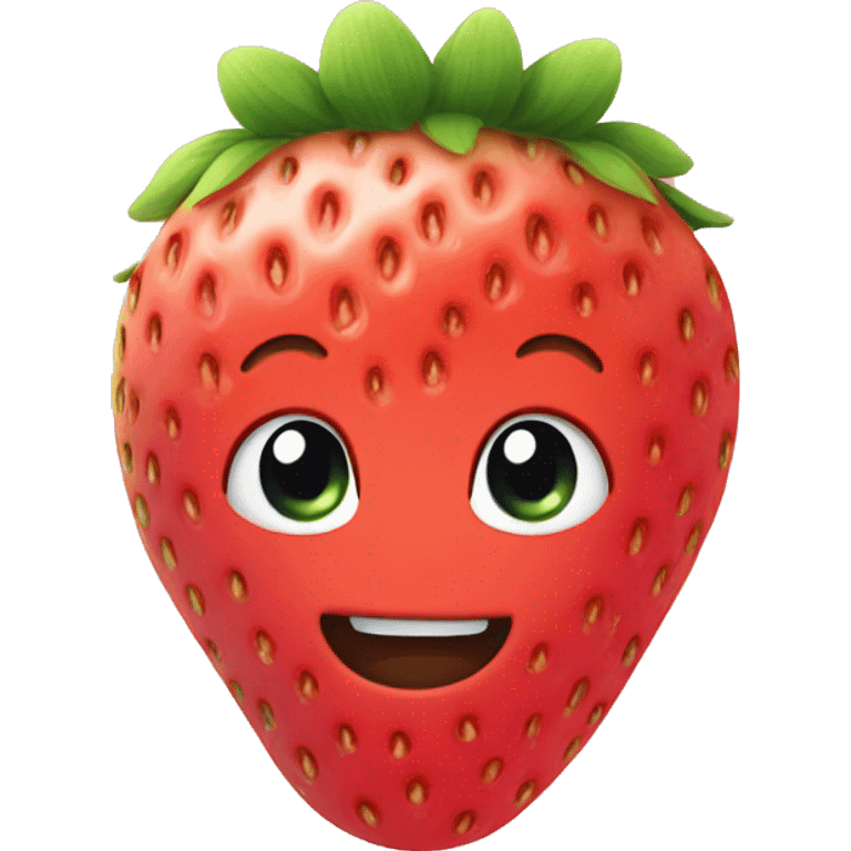 strawberry colored with rainbow colors emoji