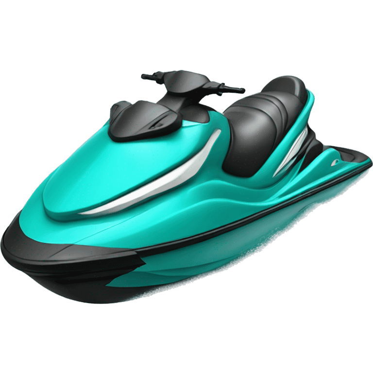  Realistic teal jet ski isolated. emoji