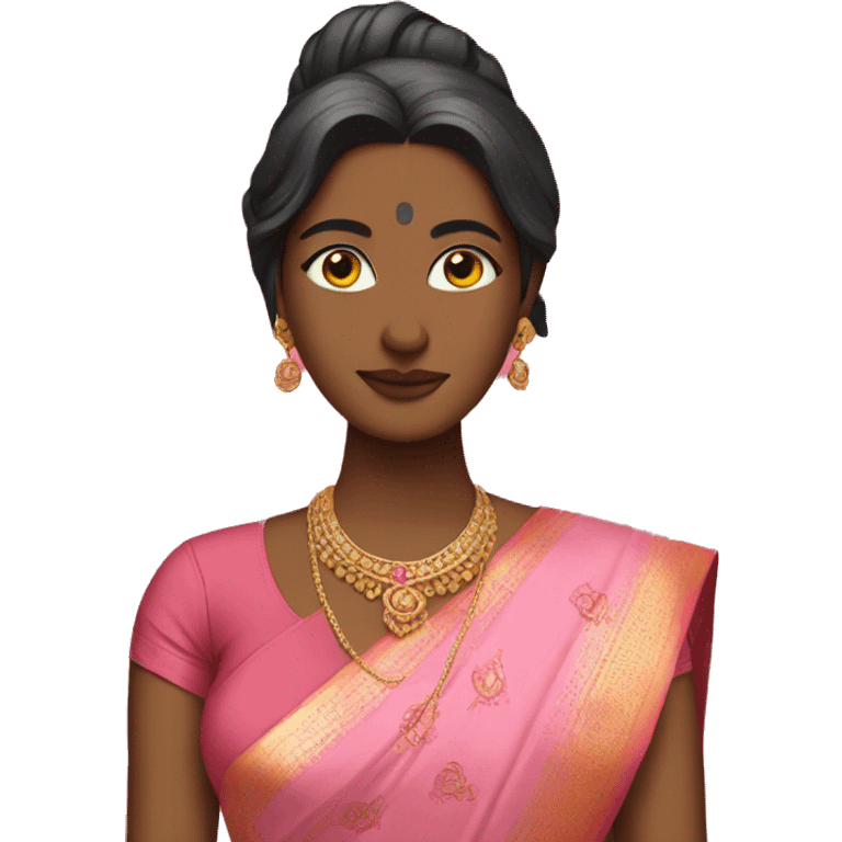 Pink saree  emoji