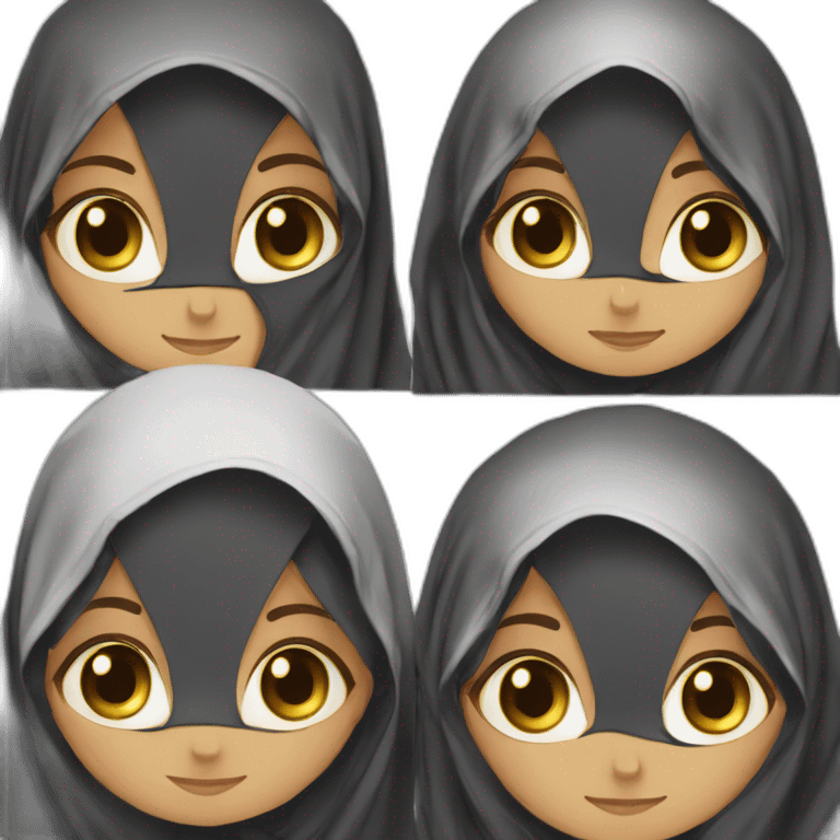 niqabi girl black hijab islam din el islam emoji