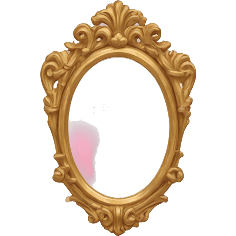 Gold and pink vintage mirror  emoji