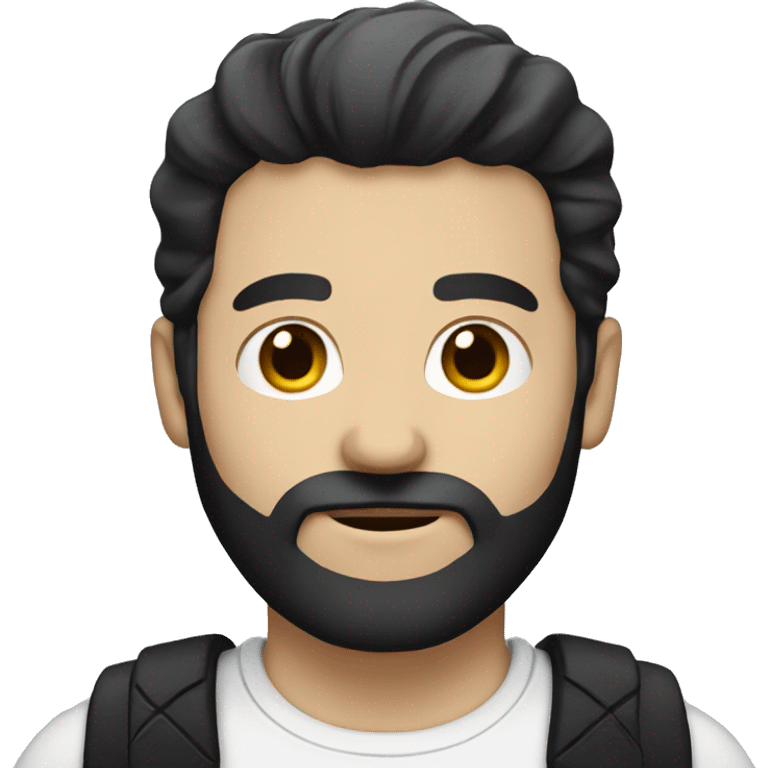 white man with black hait and beard emoji