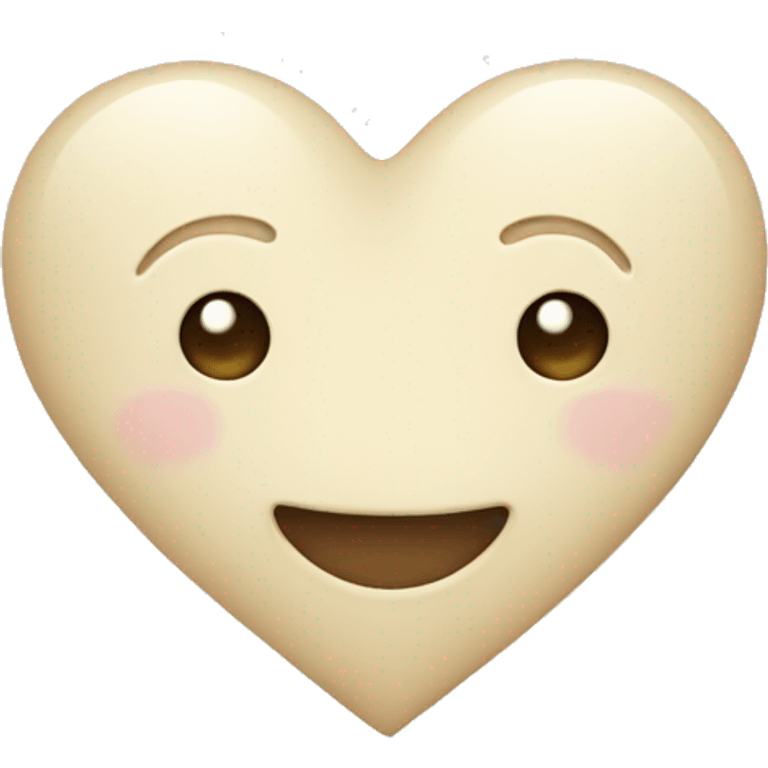 Cream coloured heart emoji