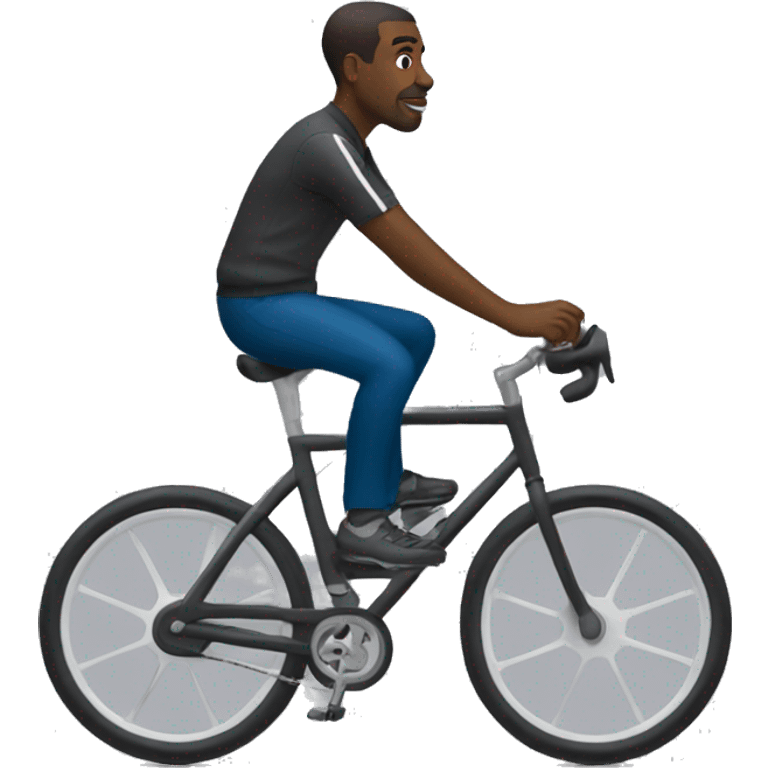 Serge BANKOLE sur un vélo  emoji