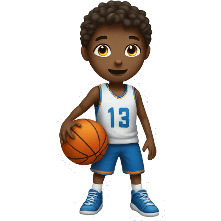 kid playing basketbal emoji