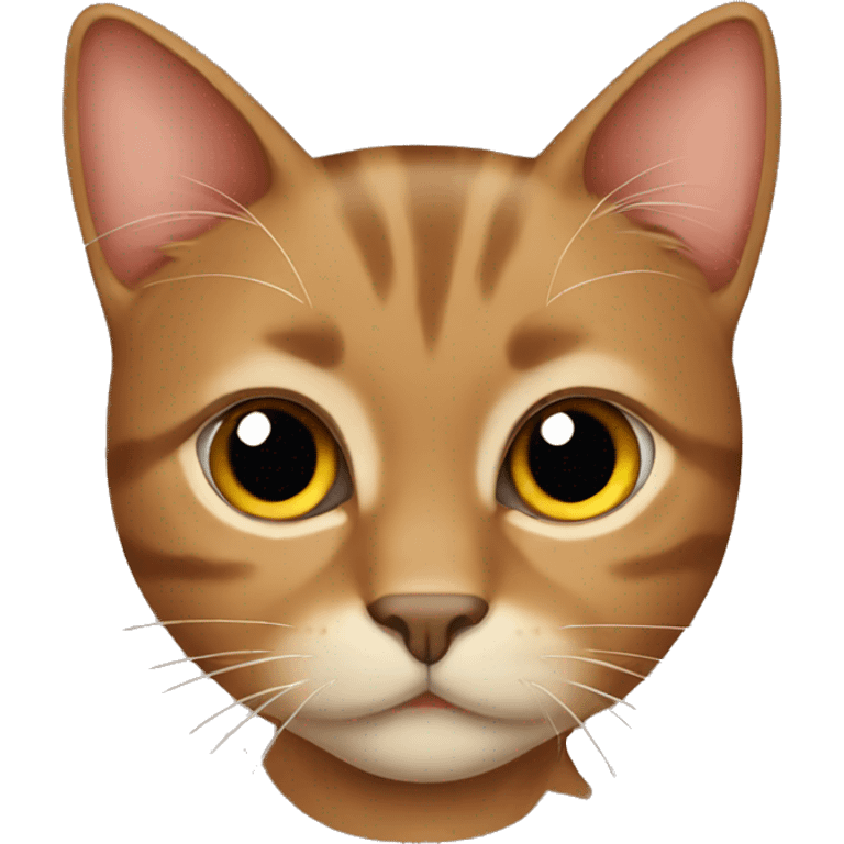 A brown cat  emoji