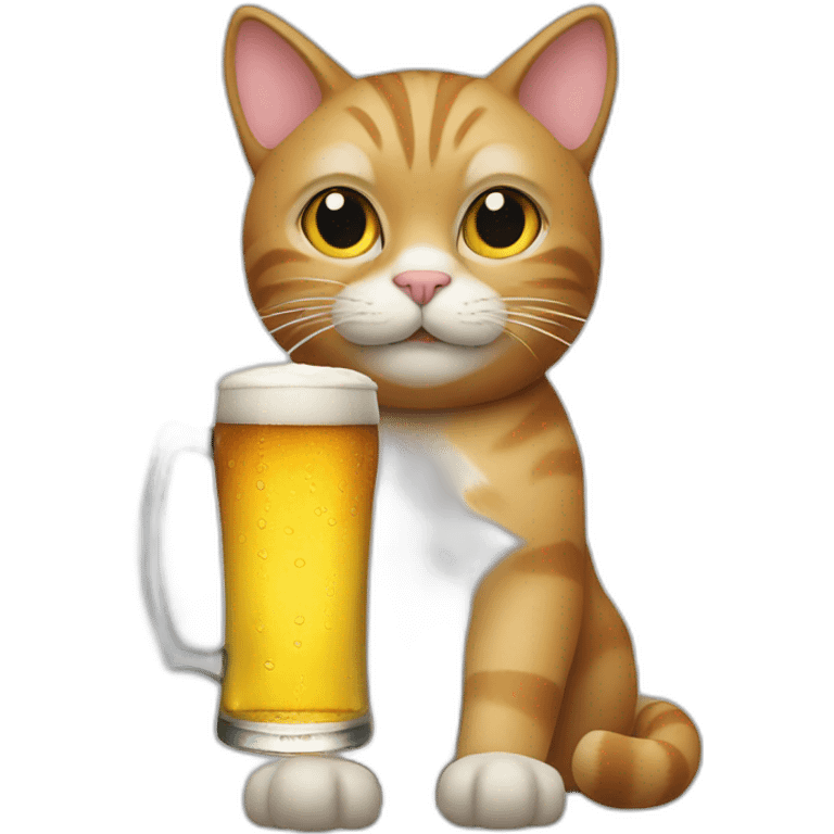 cat drinking a 40 oz beer emoji