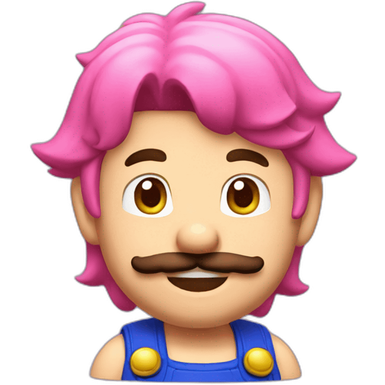 Mario with pink hair emoji