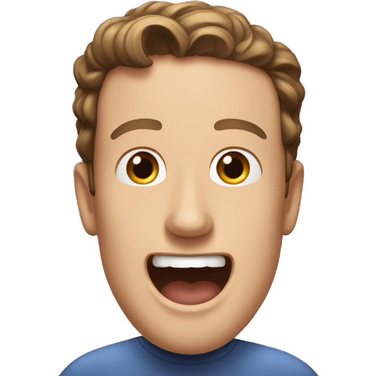 Make an emoji of Mark Zuckerburg with a very excited face emoji