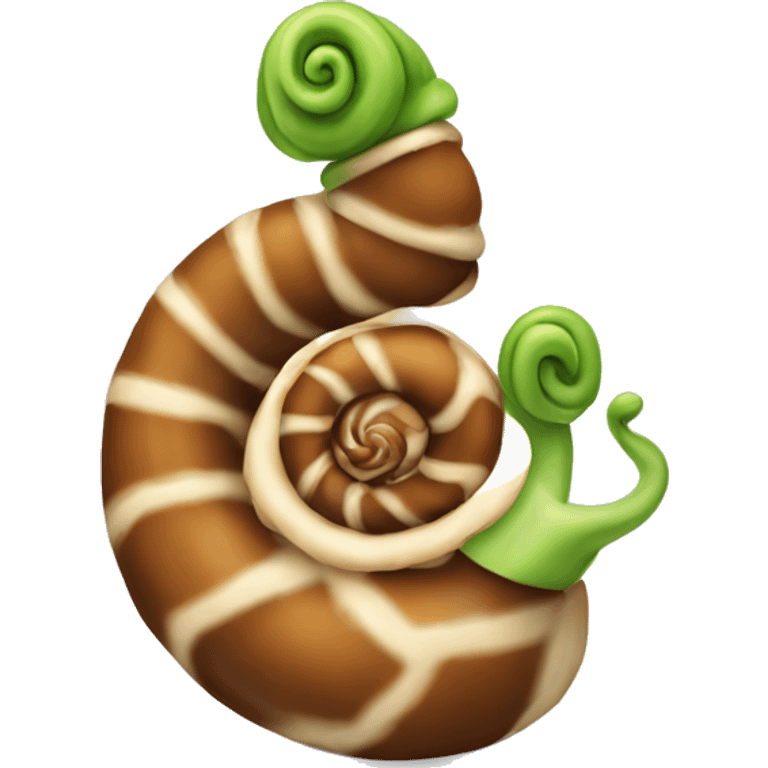 Eine Zimtschnecke emoji