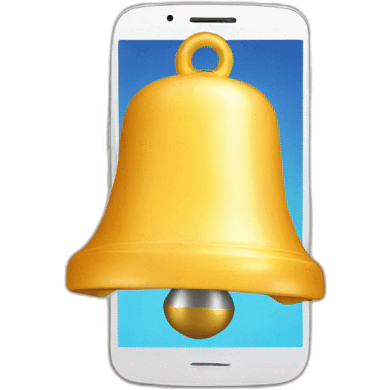 smartphone with a bell emoji