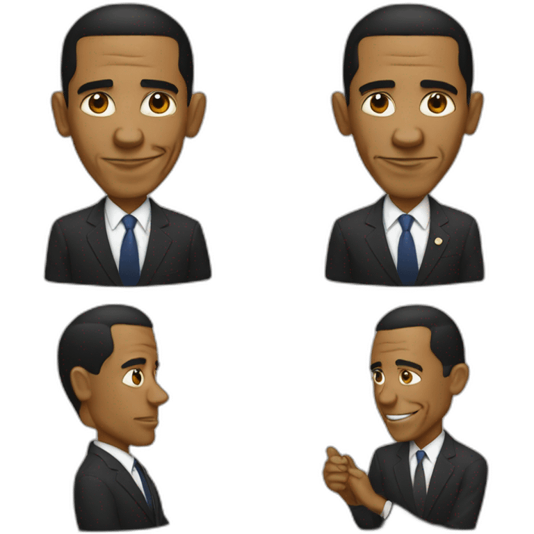 obama con una vaca emoji