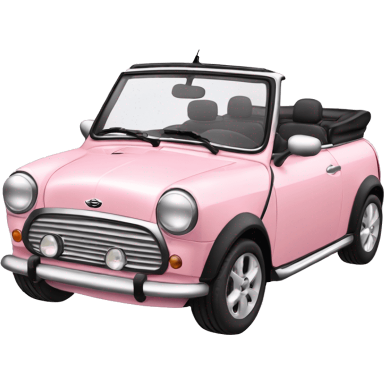 Light pink mini cooper convertible  emoji