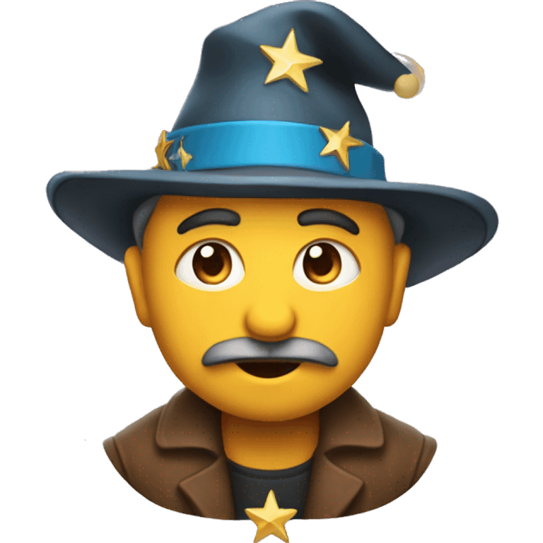 un mago con estrella emoji