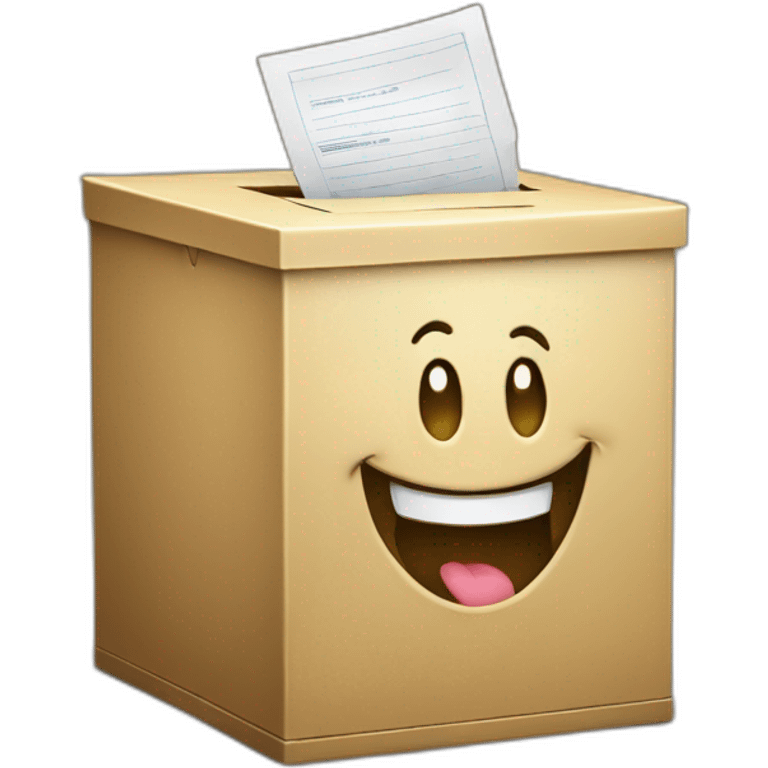 ballot box is laughing emoji