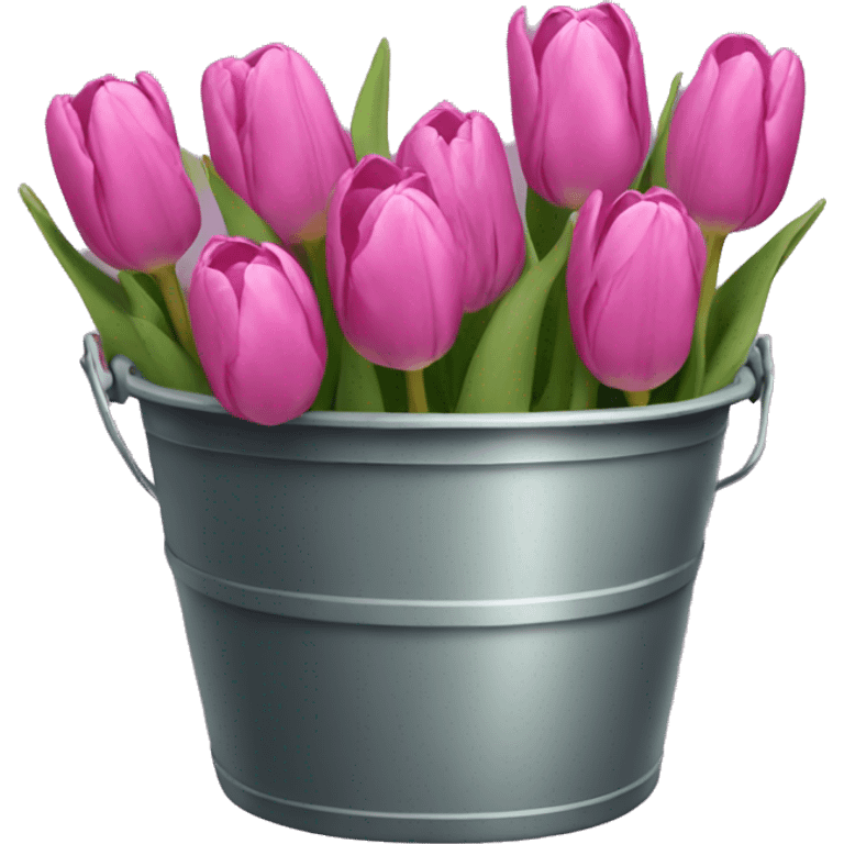 a bucket of tulips  emoji