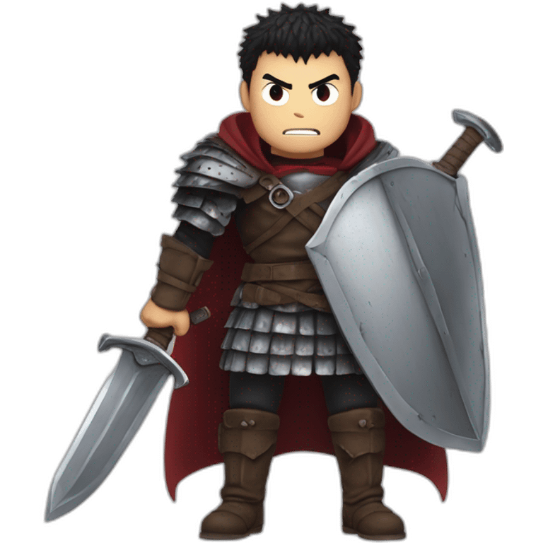 angry berserk guts carrying huge sword without guard emoji