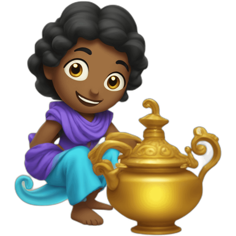 Geenie and the magic lamp emoji