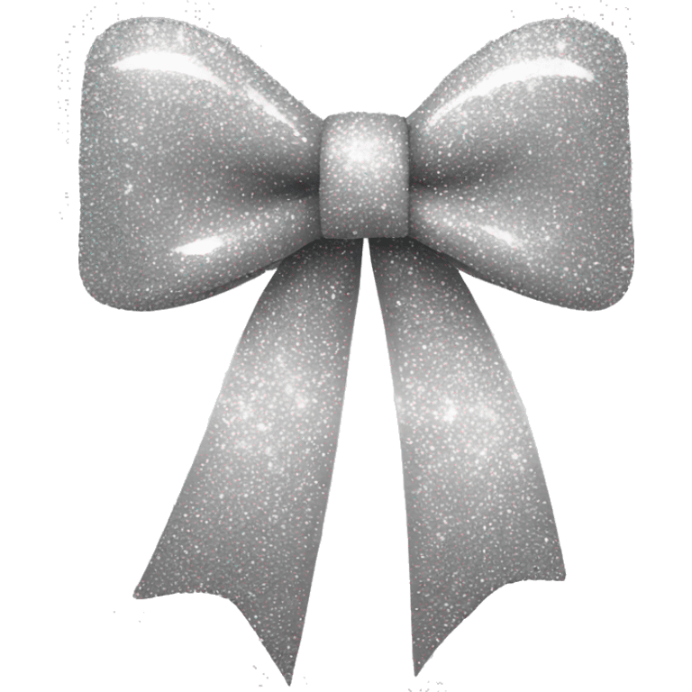 Bow with sparkle silver emoji