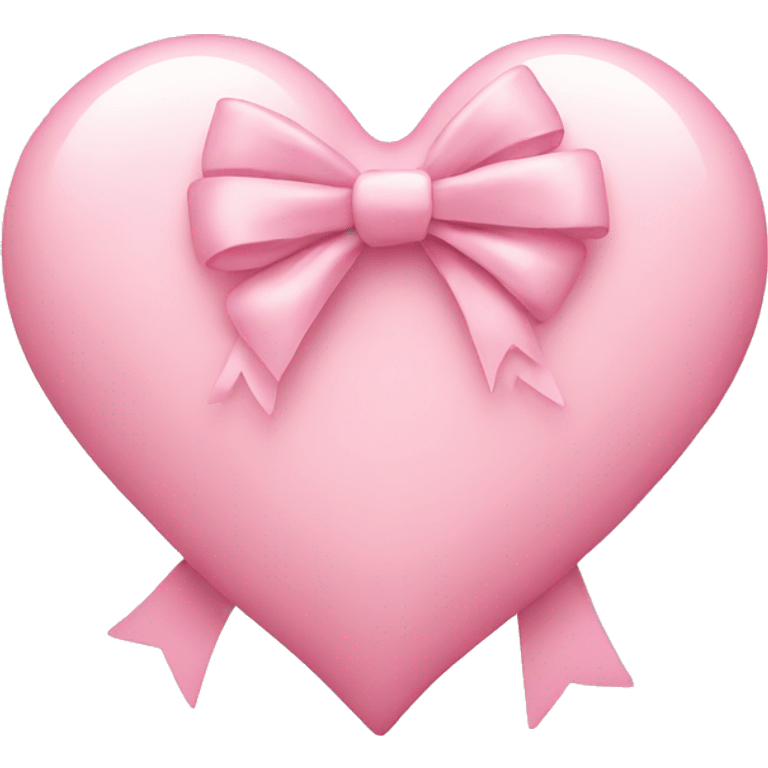 Light pink heart with bow  emoji