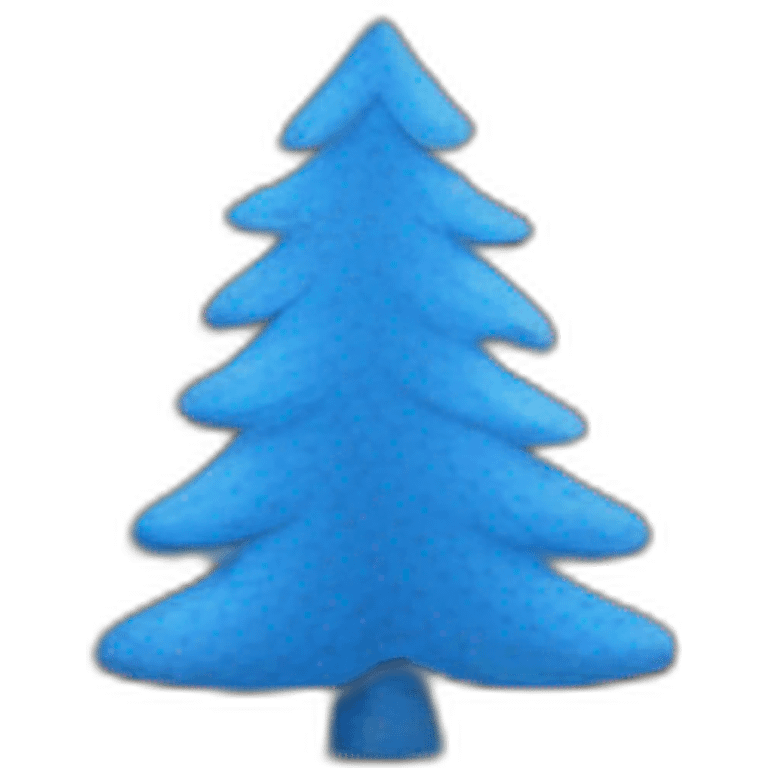 blue Christmas tree made of polyester panels emoji