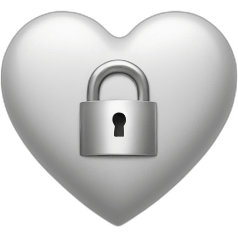 white heart locked emoji