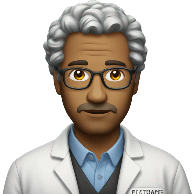 science serious man emoji