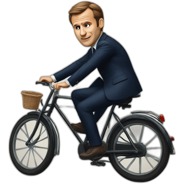 macron on a bike emoji