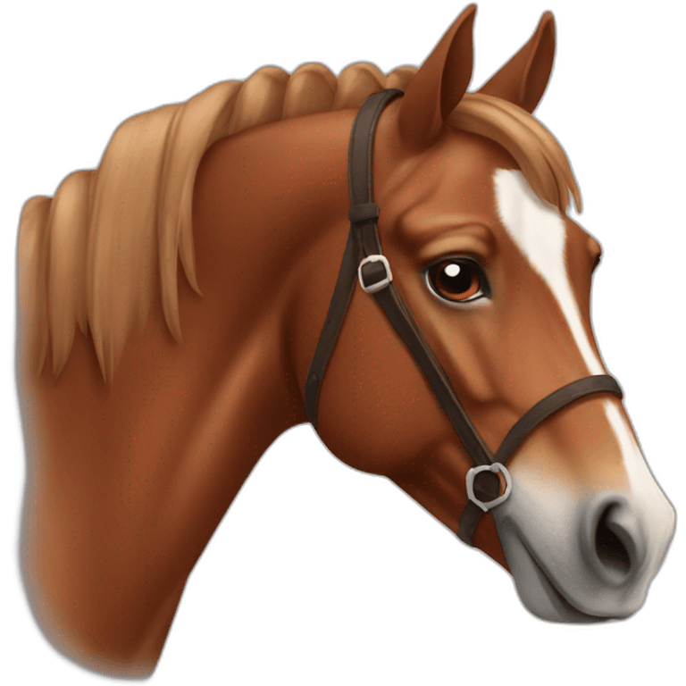 Full chestnut horse emoji