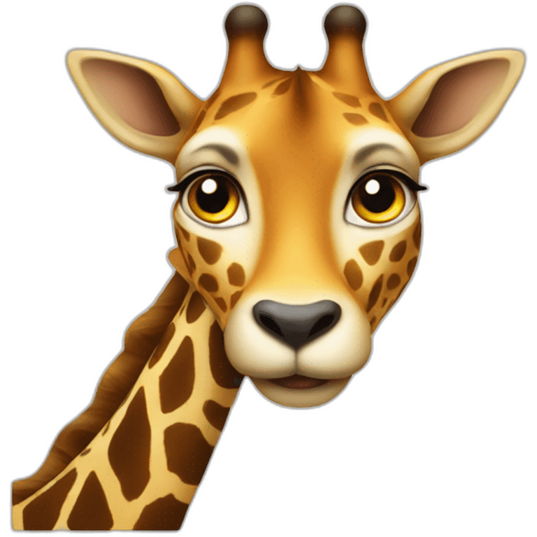 Chat sur girafe  emoji