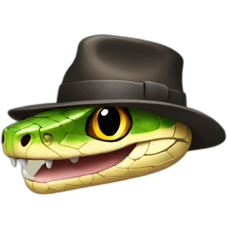 Snake with hat  emoji