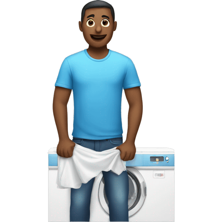 Man doing laundry emoji