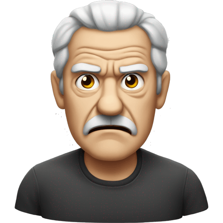 angry old man with big eyebrows and dark hair emoji