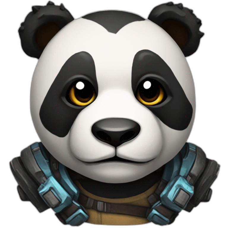 A panda as a character from the game borderlands emoji