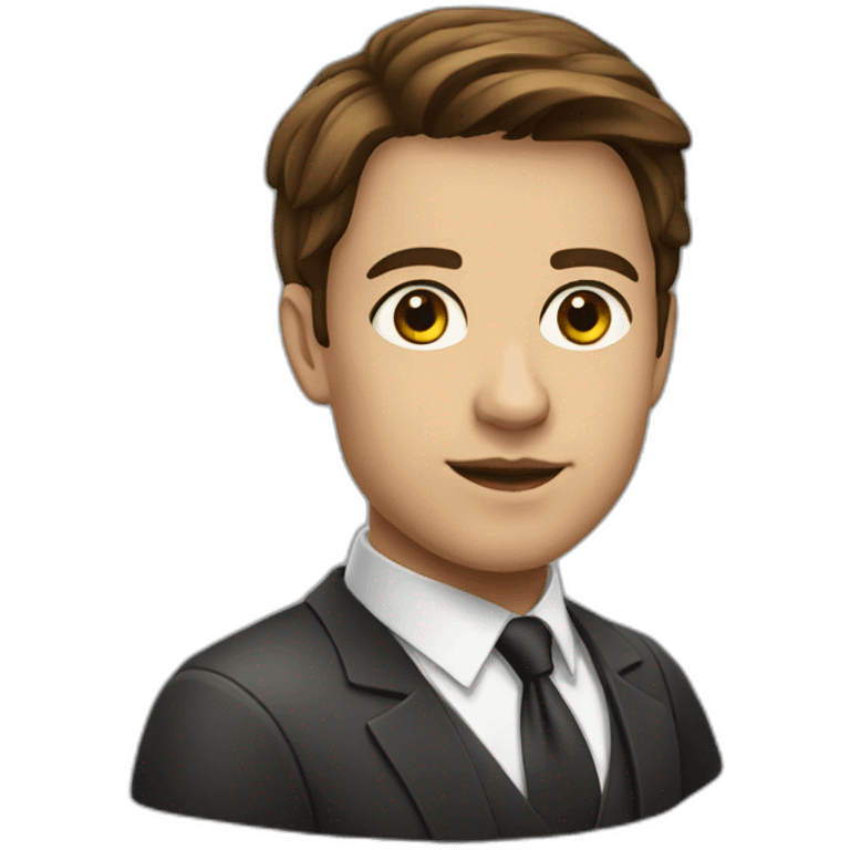 brazilian white young lawyer with good short brown hair emoji