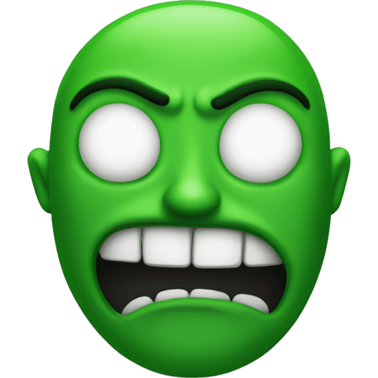 Evil green face emoji