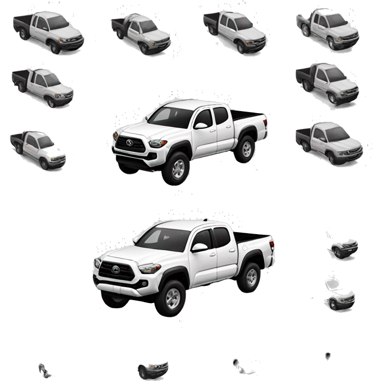 Toyota Tacoma white truck emoji