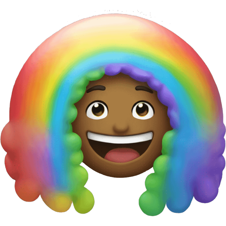 rainbow happy emoji