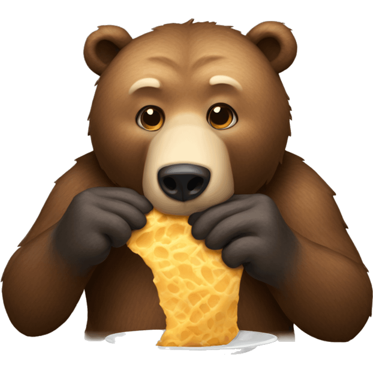 bear eating emoji