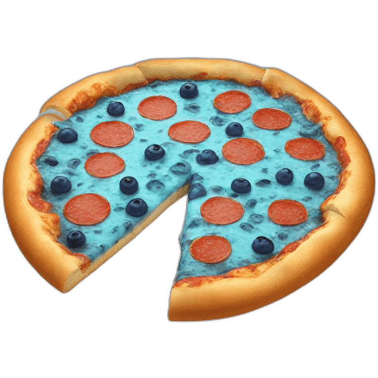 Blue pizza emoji