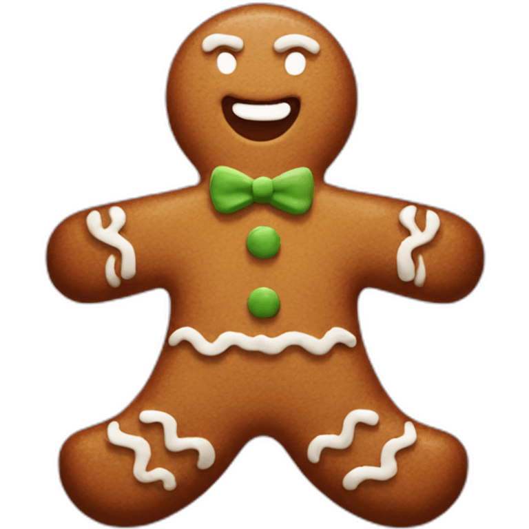 The gingerbread man emoji