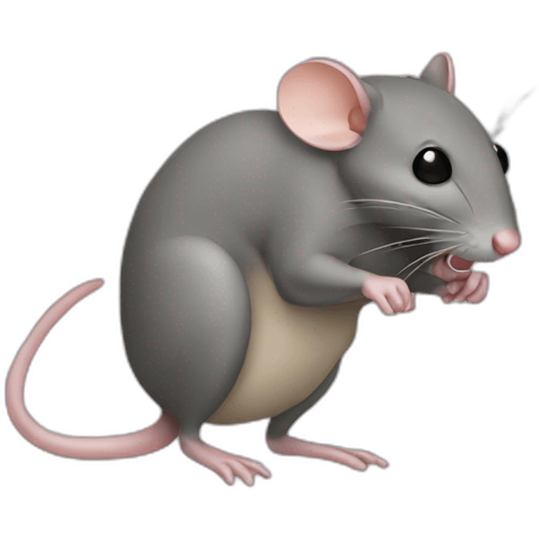 rat taking a shit emoji