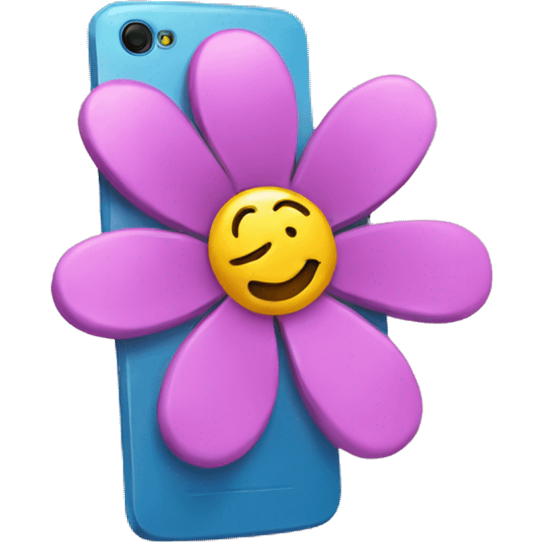 flower shaped phone emoji