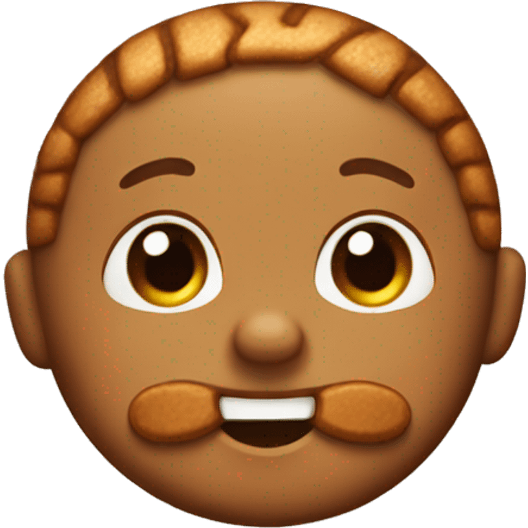 Gingerbread cute emoji