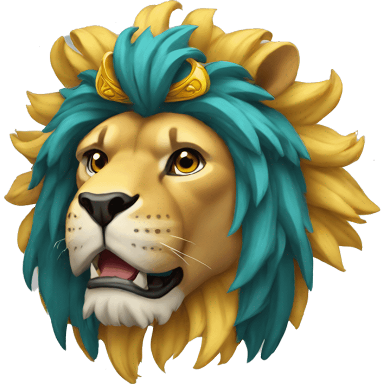 león con corona emoji