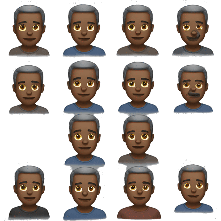 middle aged blackmale emoji