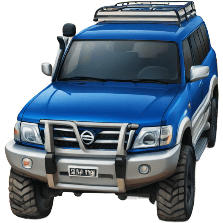 4WD blue Nissan patrol  emoji