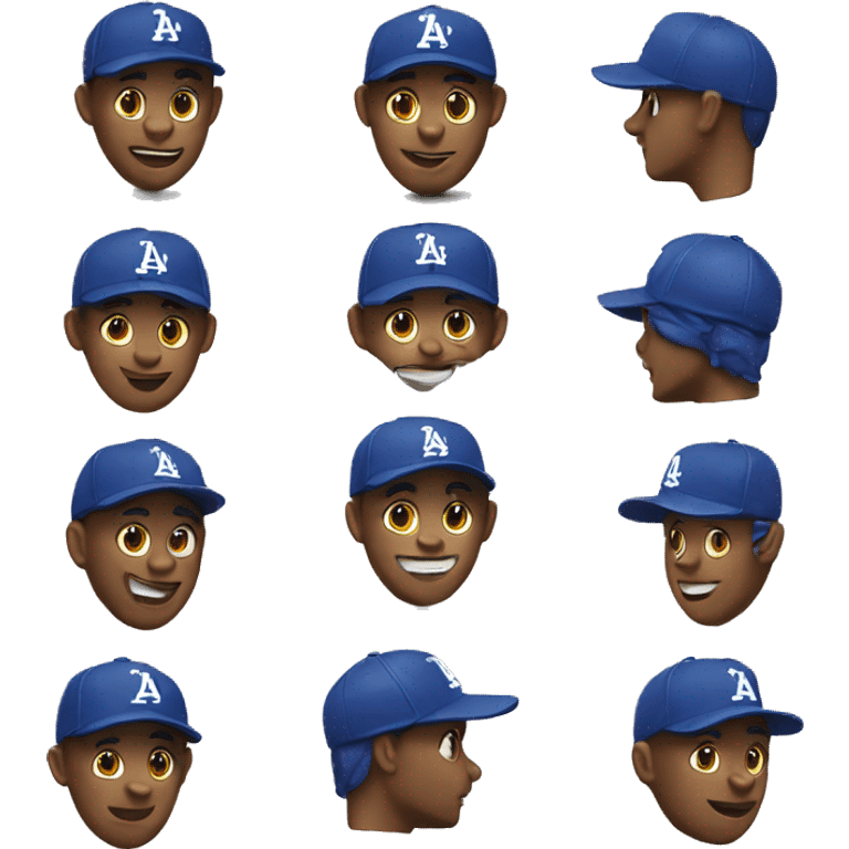 Emoji with dodger hat emoji